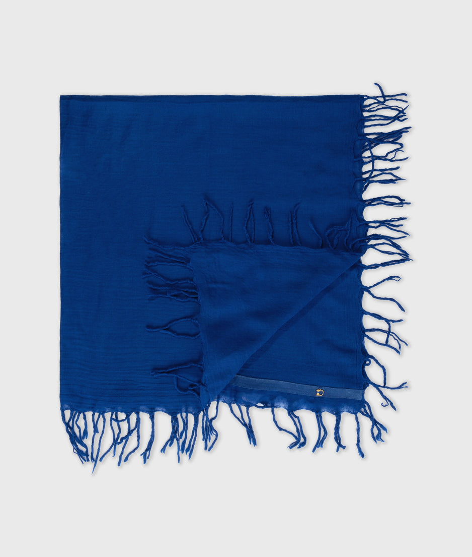 scarf wool | true blue