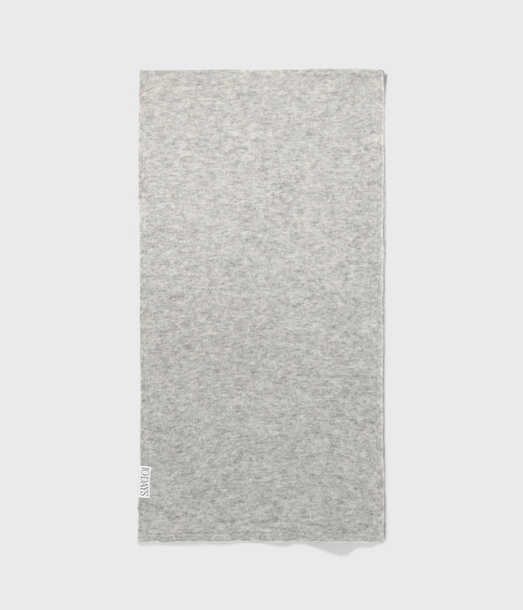 scarf soft knit | light grey melee