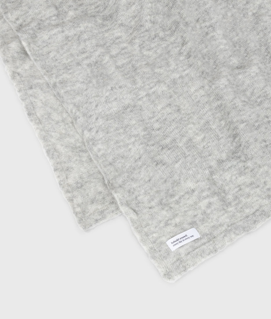 scarf soft knit | light grey melee