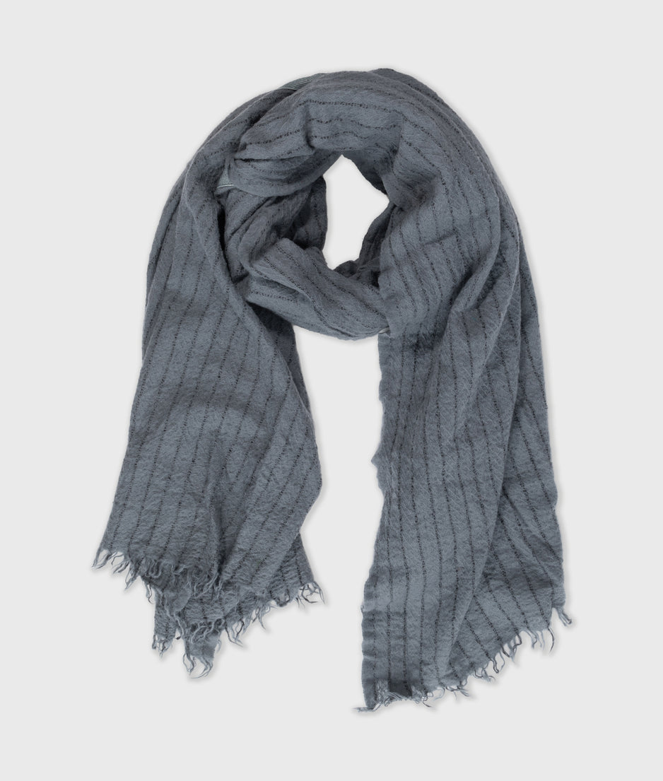 pinstripe scarf | graphite