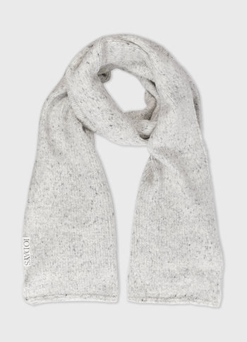 knit scarf melee | light grey melee