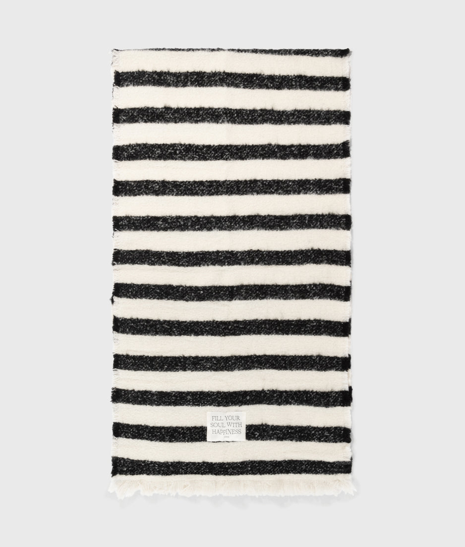 scarf stripes | ecru/black