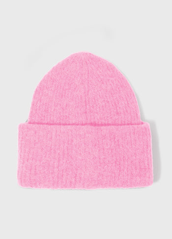 beanie soft knit | pink