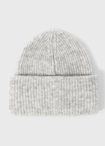 beanie soft knit | light grey melee