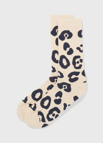 socks leopard | oyster