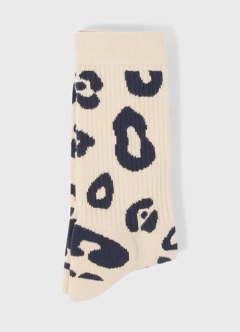 socks leopard | oyster