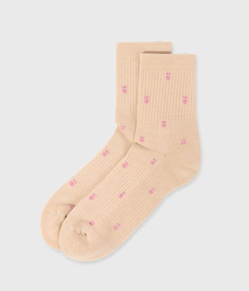 short socks medal | light latte