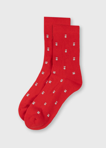 socks medal | coral red