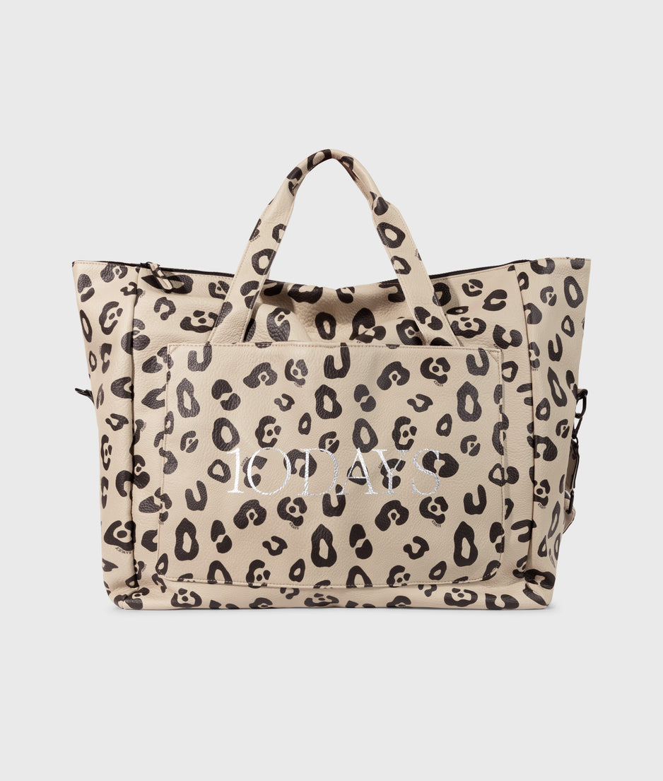 weekend bag leopard | oyster