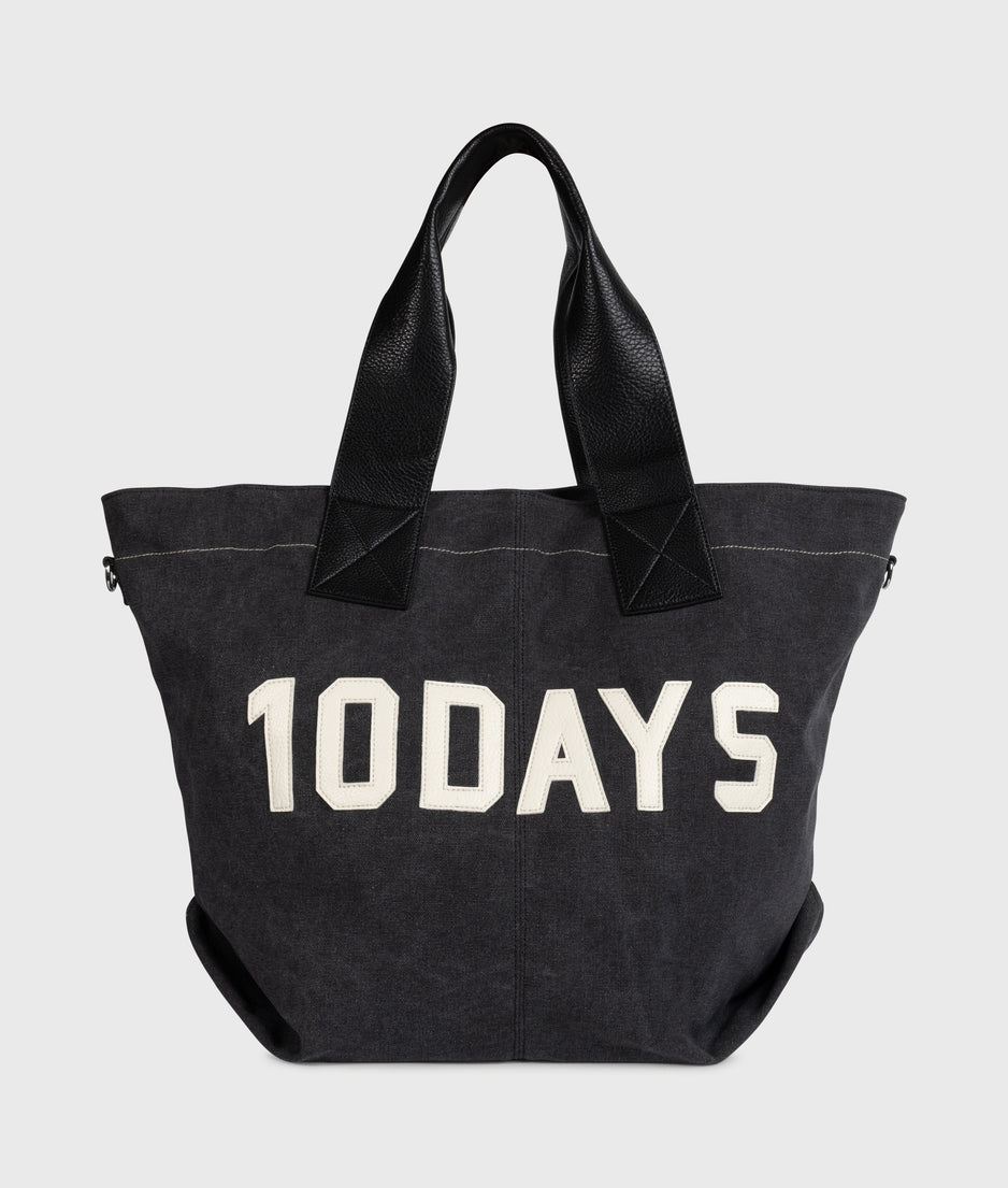 canvas shopper | black