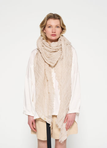 scarf linen | ecru