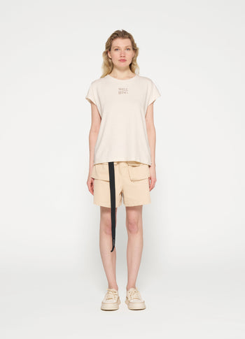 short sleeve tee linen | ecru