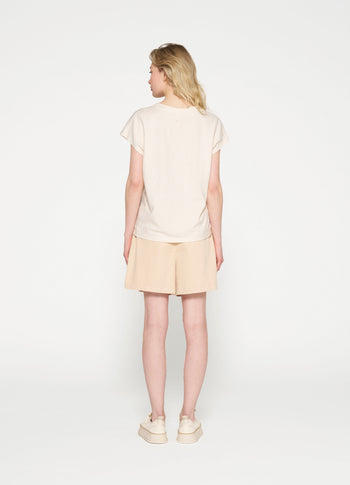 short sleeve tee linen | ecru