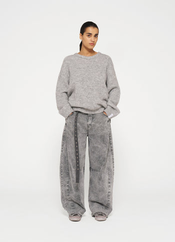 sweater rib knit | light grey melee