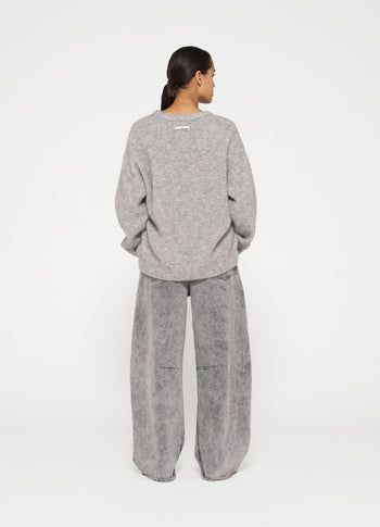 sweater rib knit | light grey melee