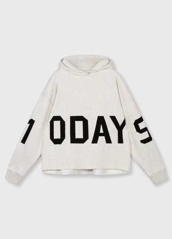 THE STATEMENT LOGO HOODIE | soft white melee