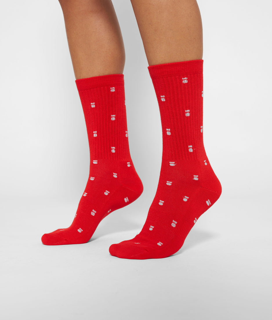 socks medal | coral red