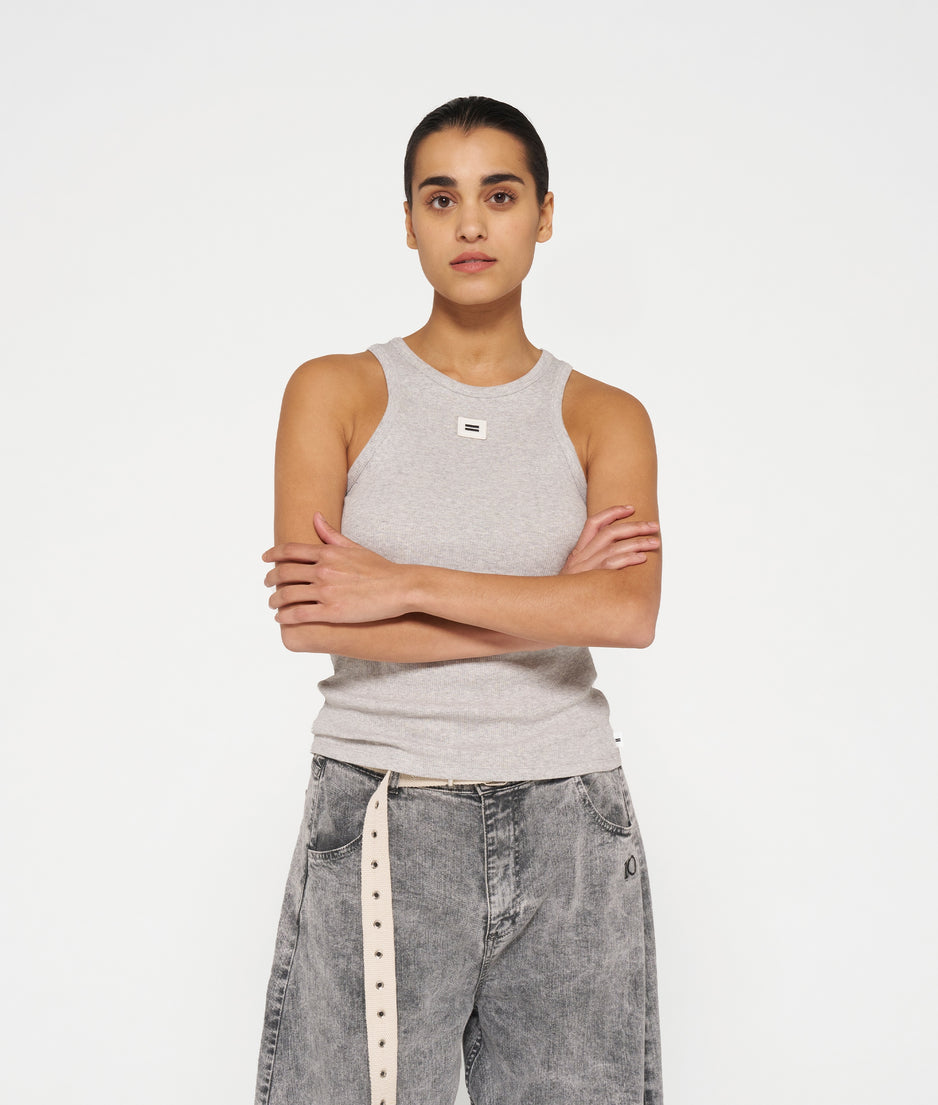 tank top rib | light grey melee