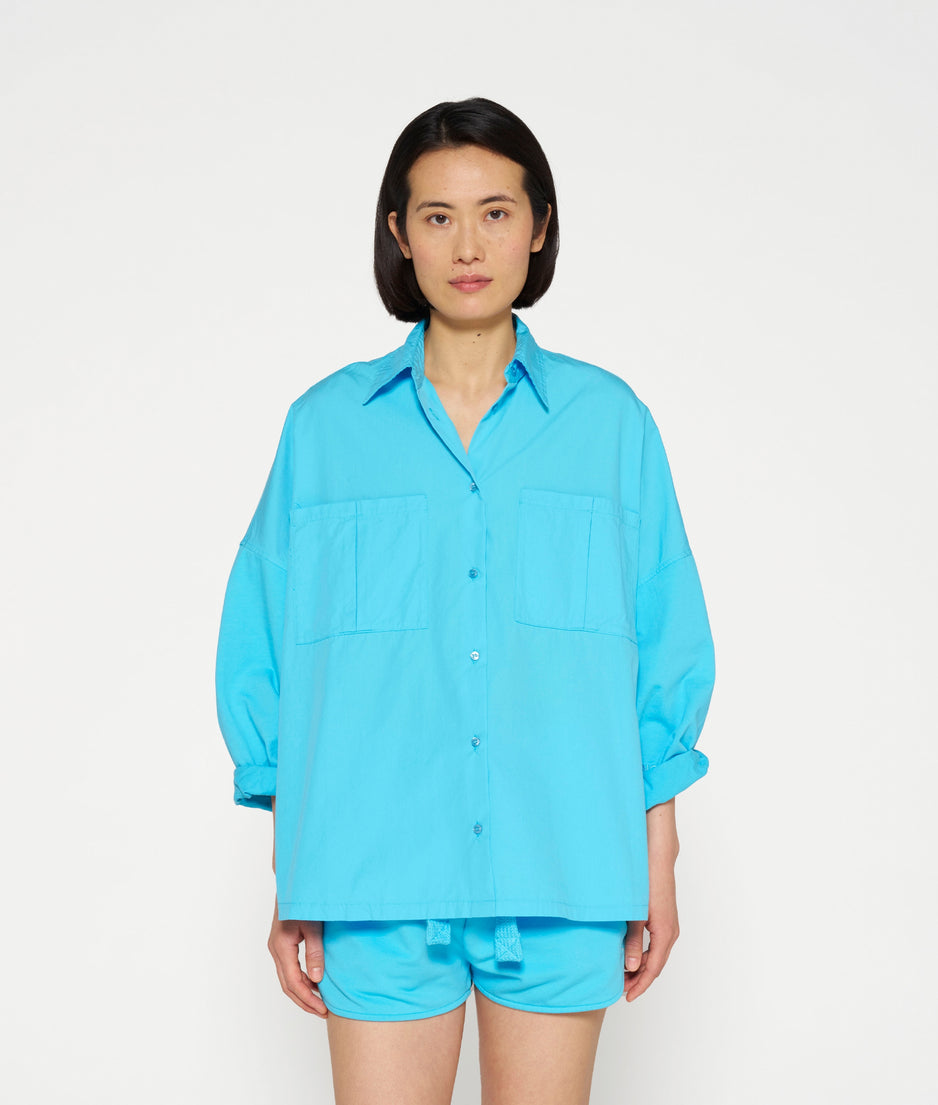 oversized shirt | laguna blue