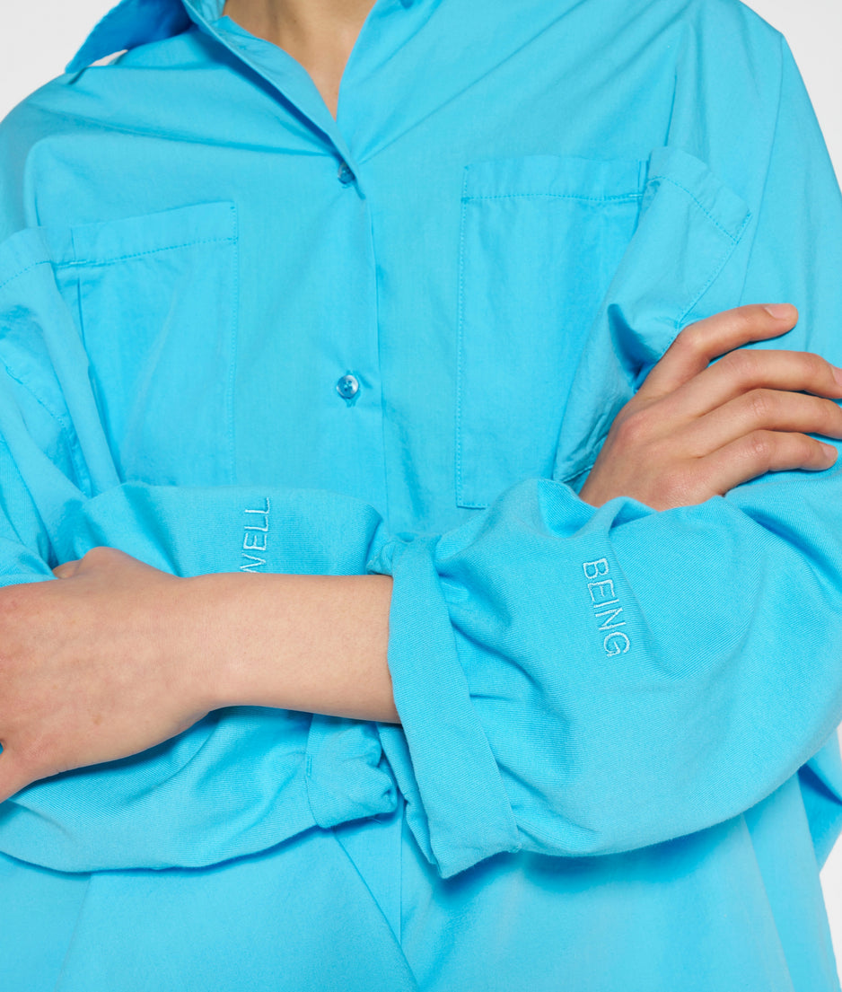 oversized shirt | laguna blue