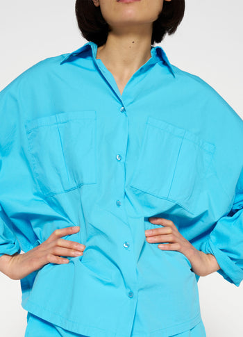 oversized shirt | laguna blue