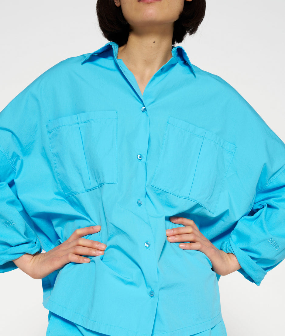 oversized shirt | laguna blue