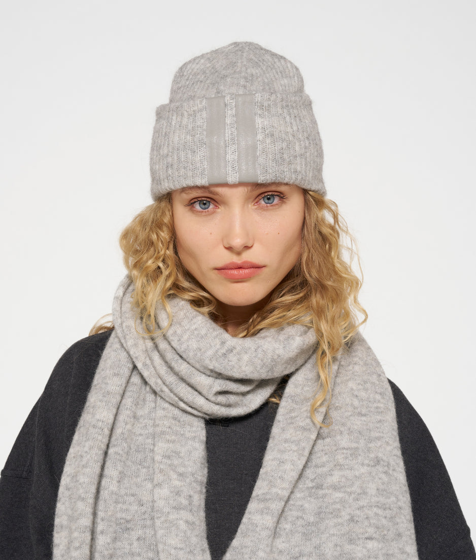 beanie soft knit | light grey melee