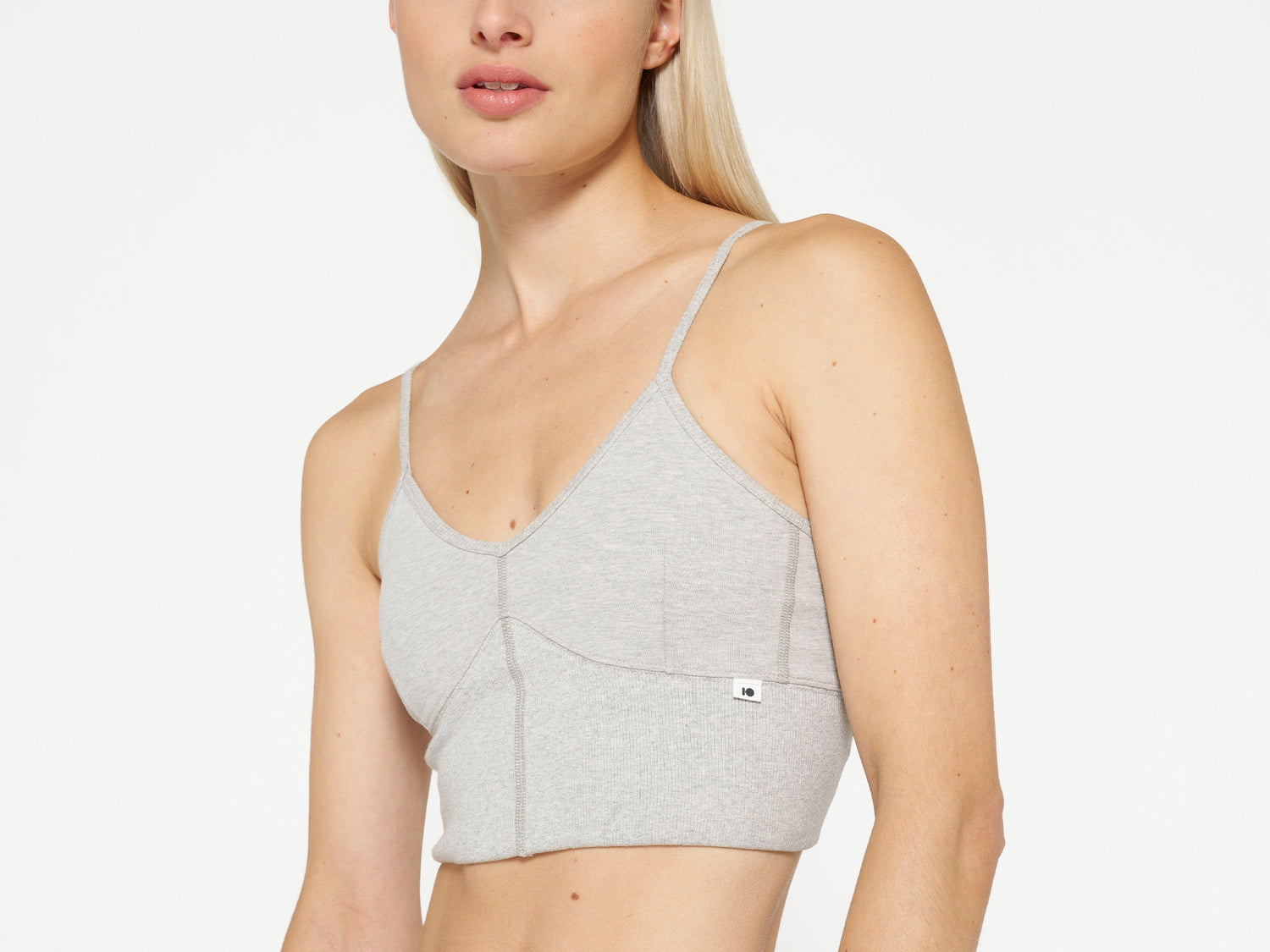 soft stretch bralette | light grey melee