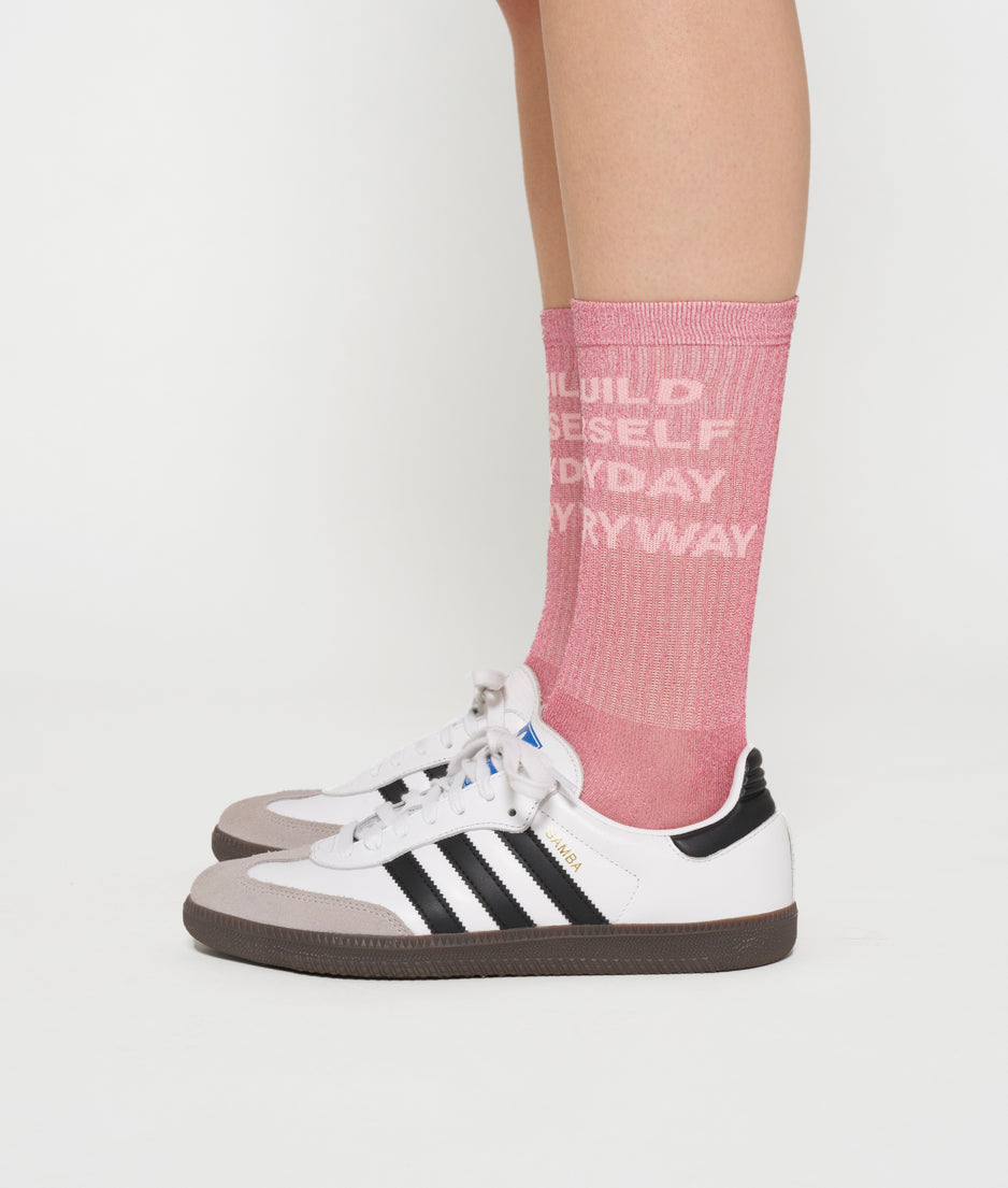 socks tagline | bright pink