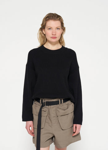 knit sweater | black