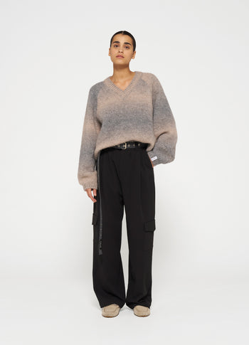 v-neck sweater gradient knit | antra melee