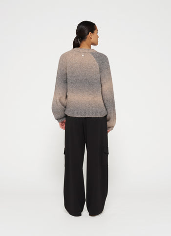 v-neck sweater gradient knit | antra melee