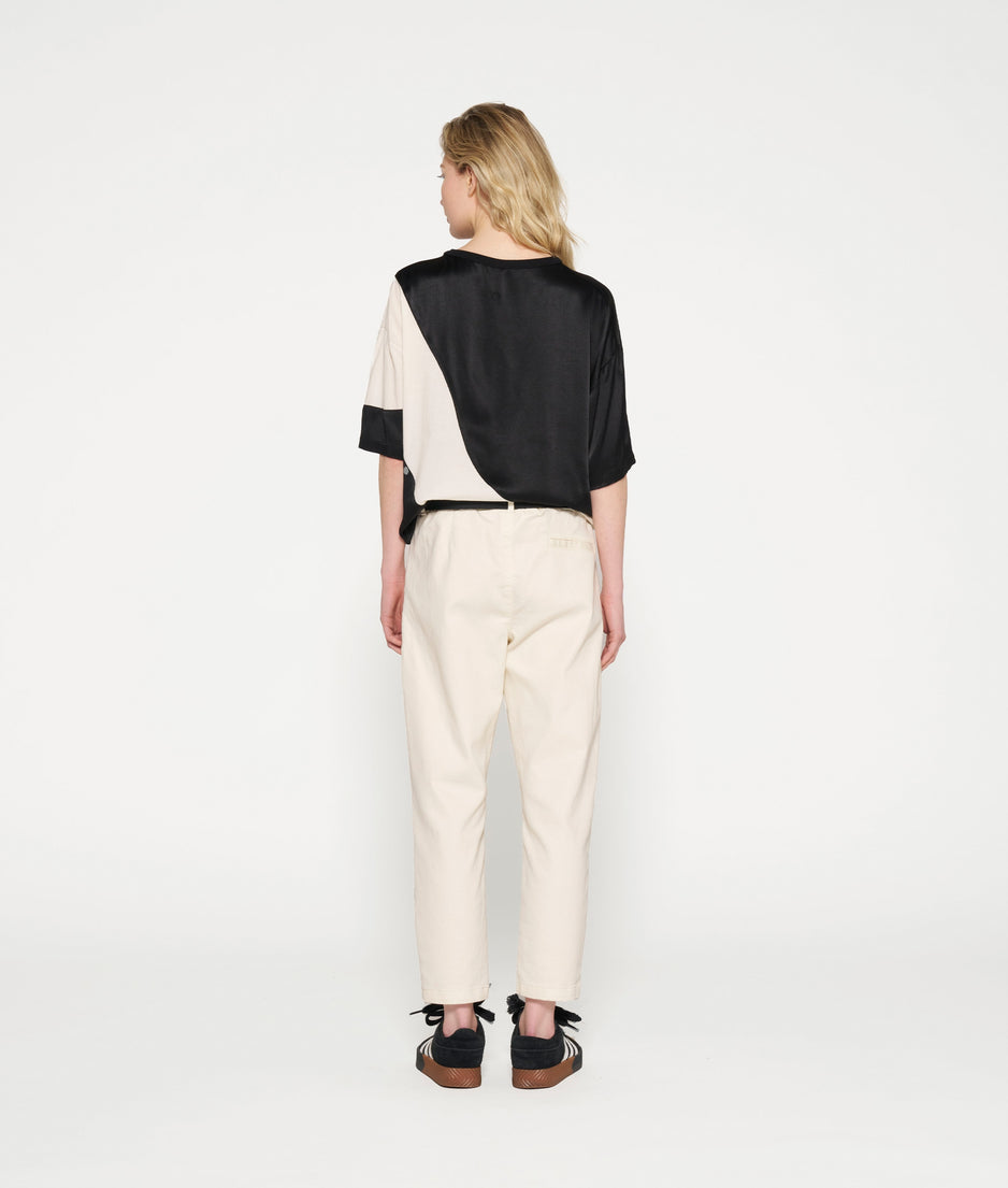 belted pants jog denim | light natural