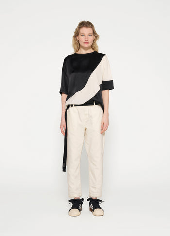 belted pants jog denim | light natural