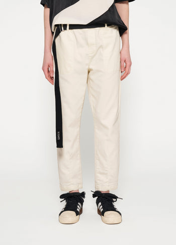 belted pants jog denim | light natural