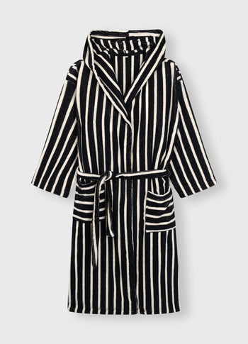 bathrobe stripes | black/ecru