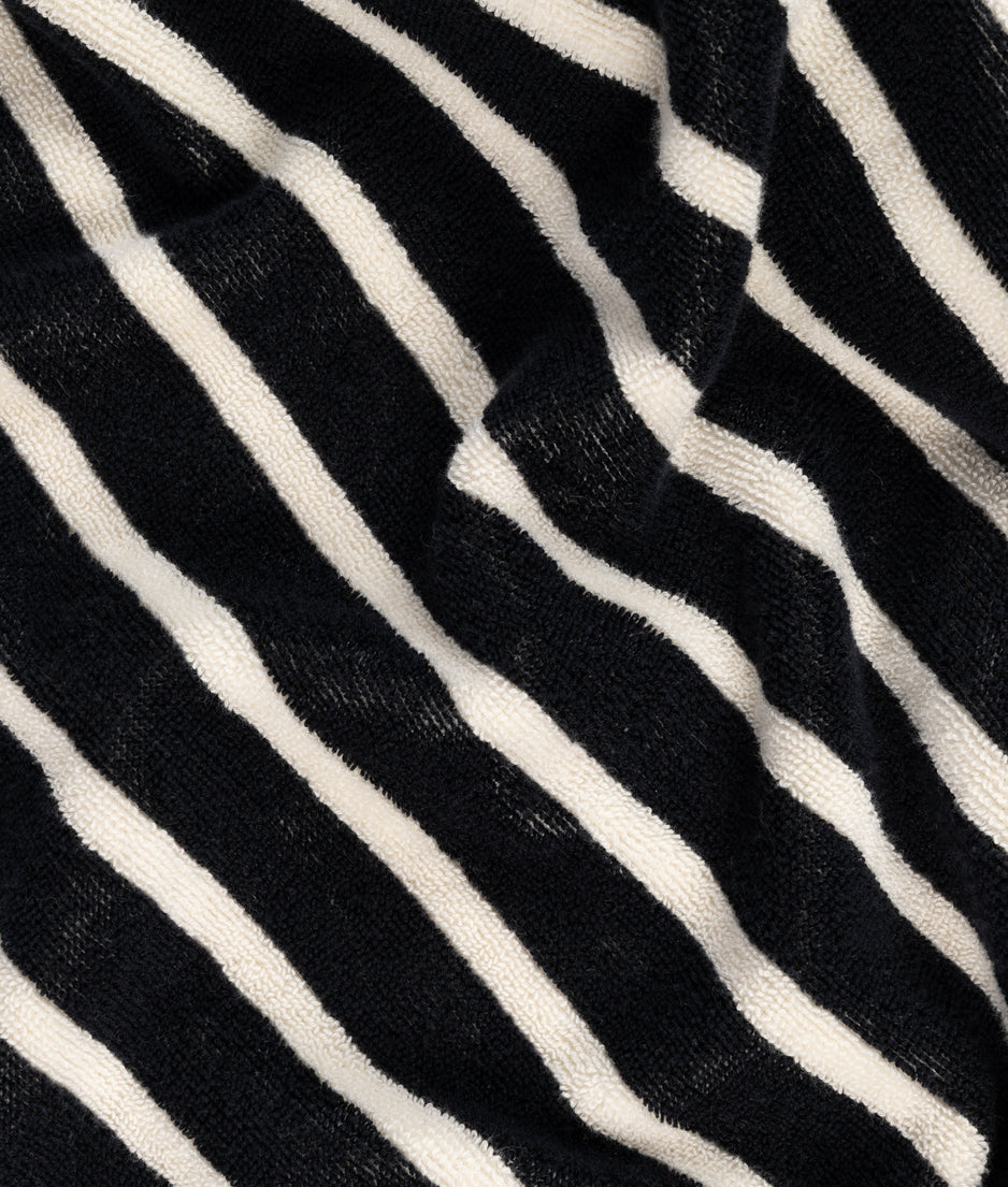 bathrobe stripes | black/ecru
