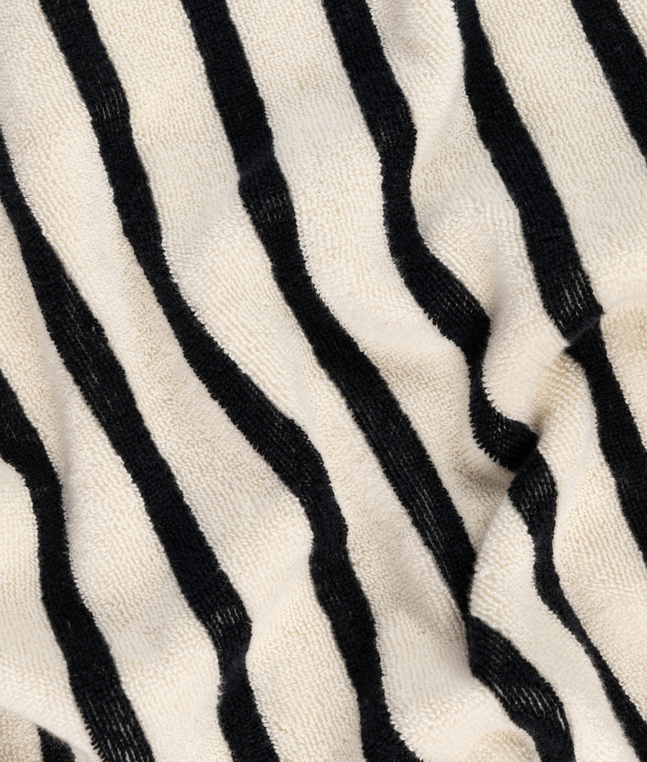 bathrobe stripes | ecru/black
