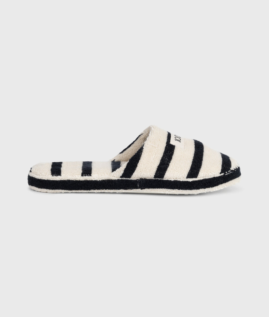 slippers stripes | ecru/black