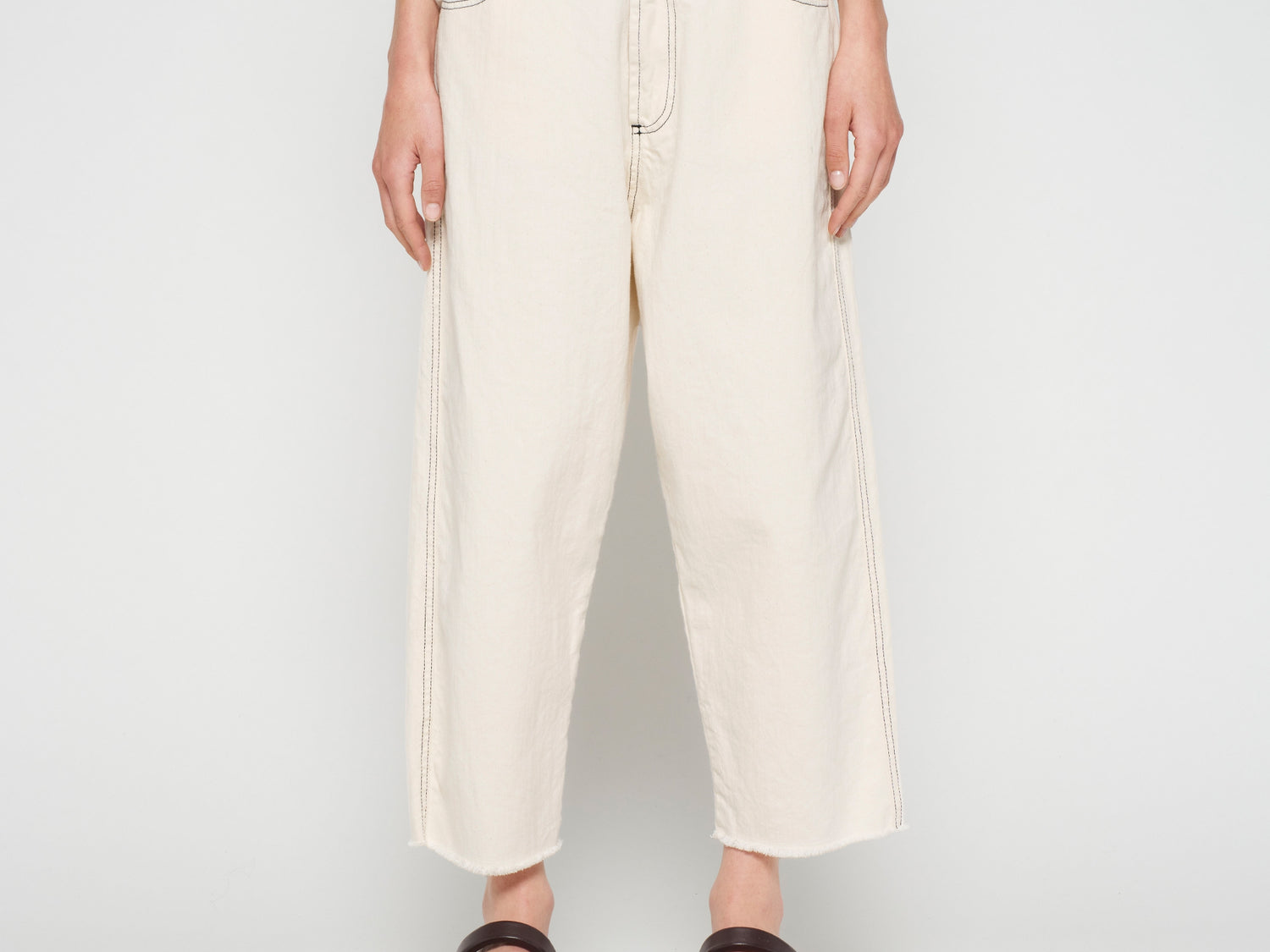 easy twill pants | ecru