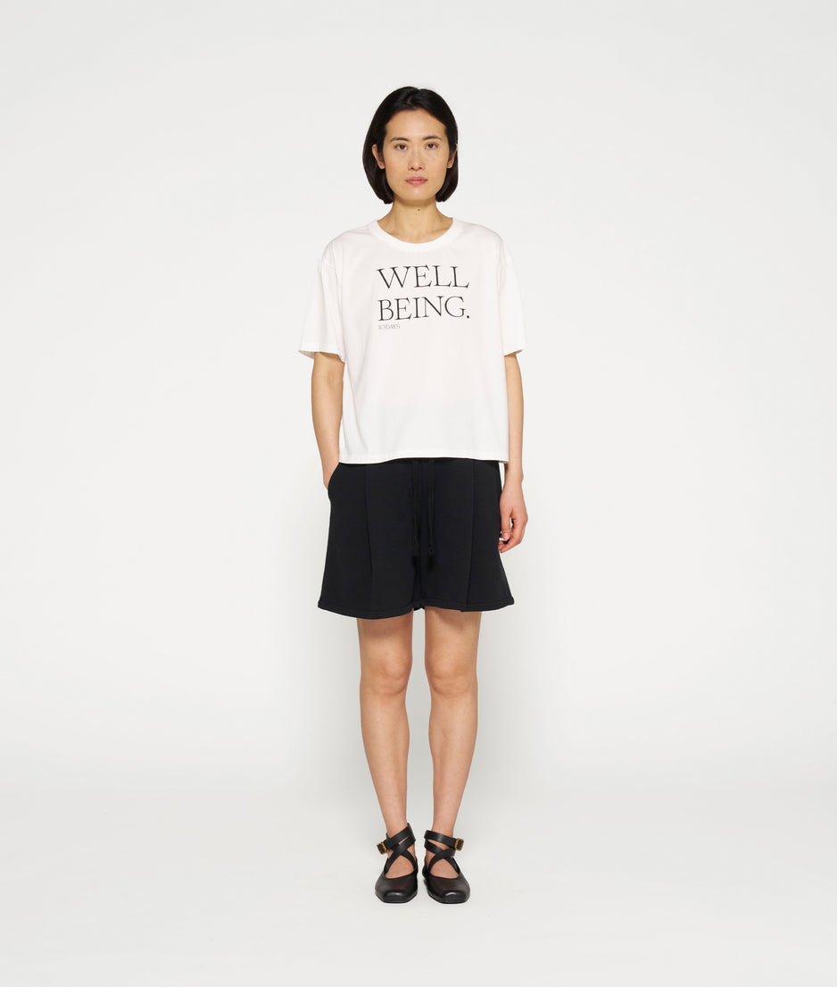 cotton tee well being | ecru