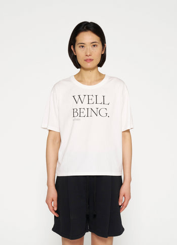 cotton tee well being | ecru