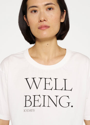 cotton tee well being | ecru