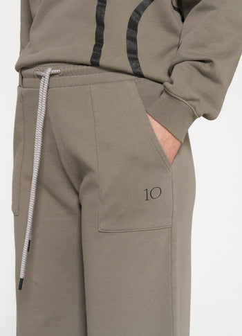 flared jogger | sage