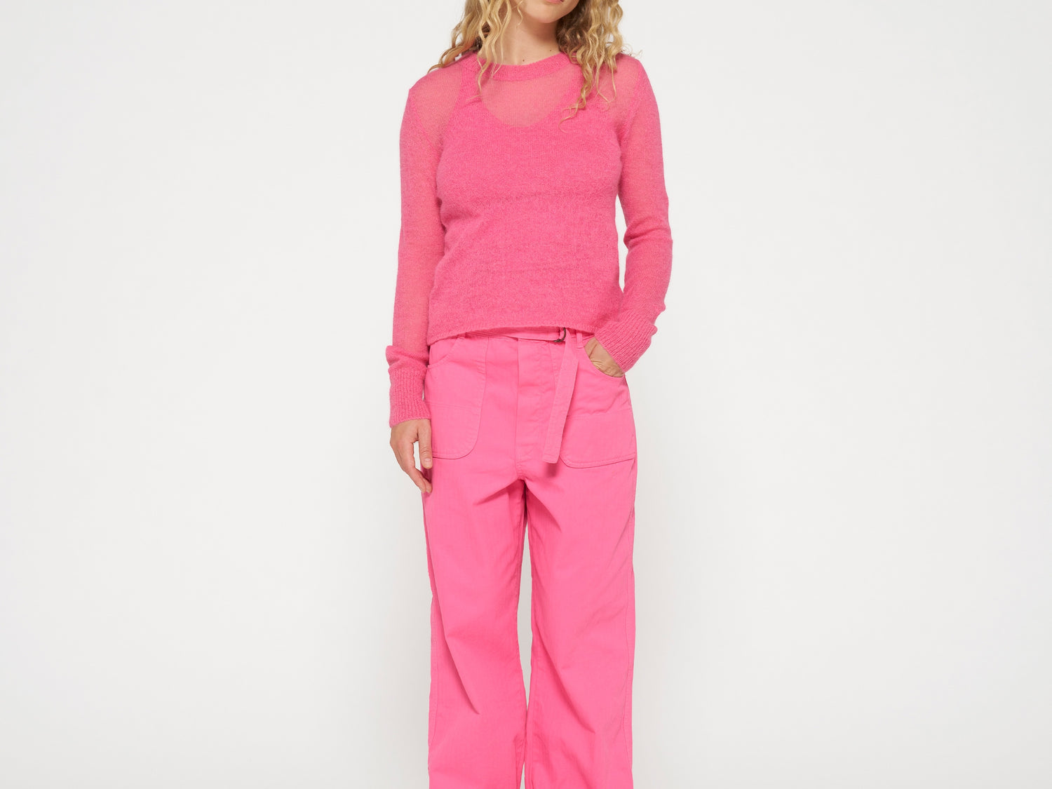 workwear pants | bright pink