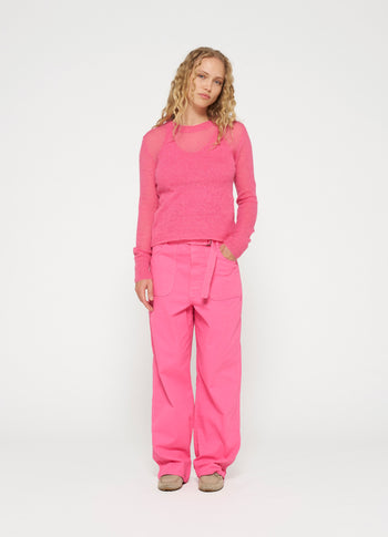 workwear pants | bright pink