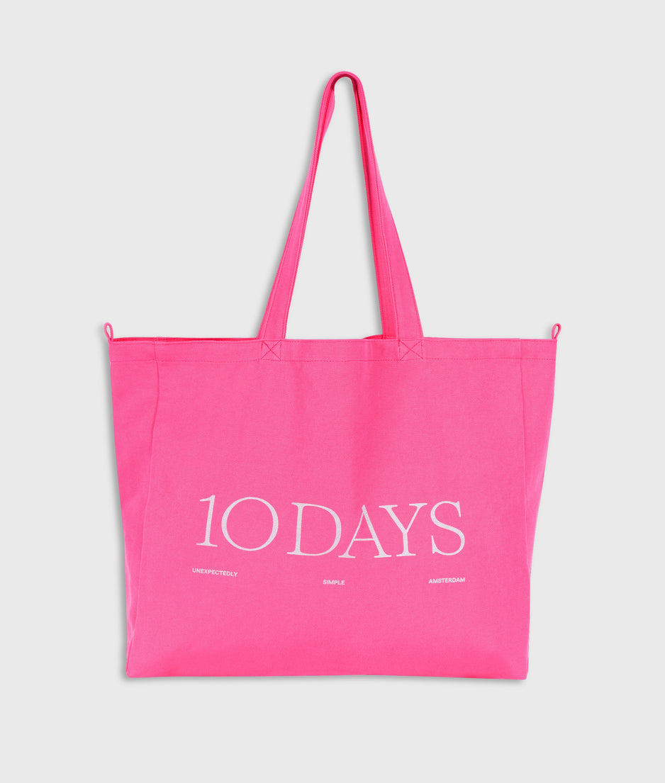 canvas 10DAYS shopper | bright pink