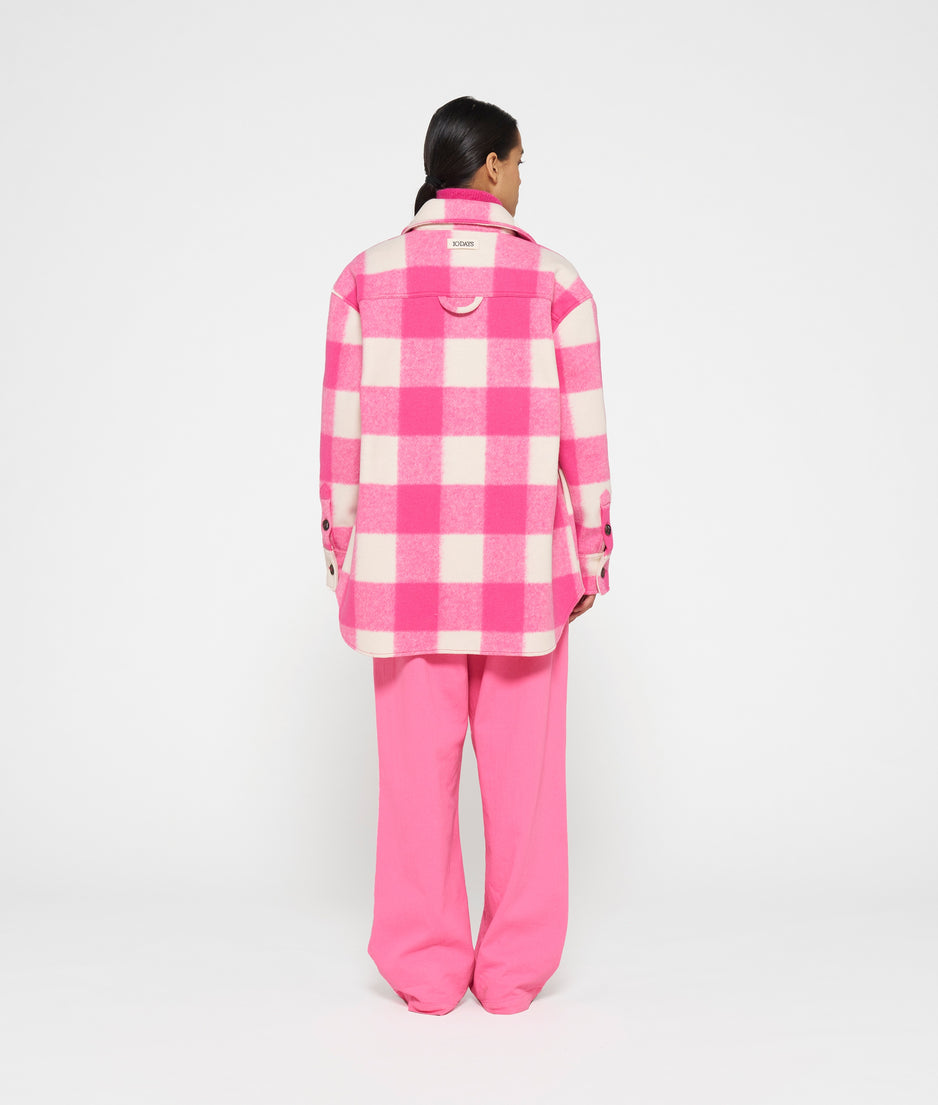 jacket check | bright pink