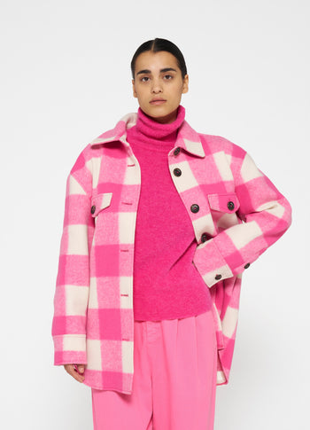 jacket check | bright pink