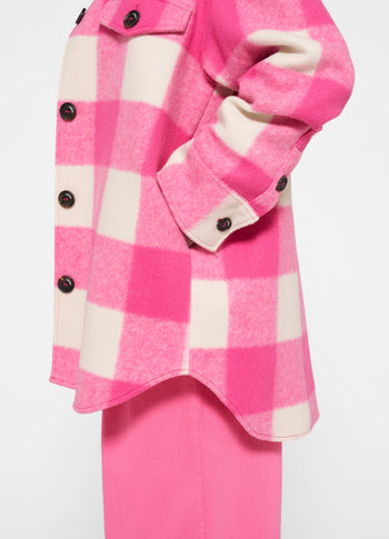 jacket check | bright pink